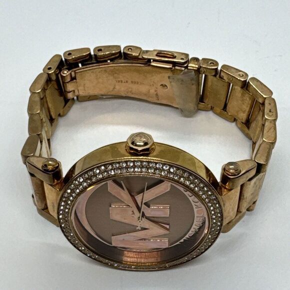 Michael Kors Parker MK5865 Women Rose Gold-Tone Analog Dial Quartz Watch JNA606